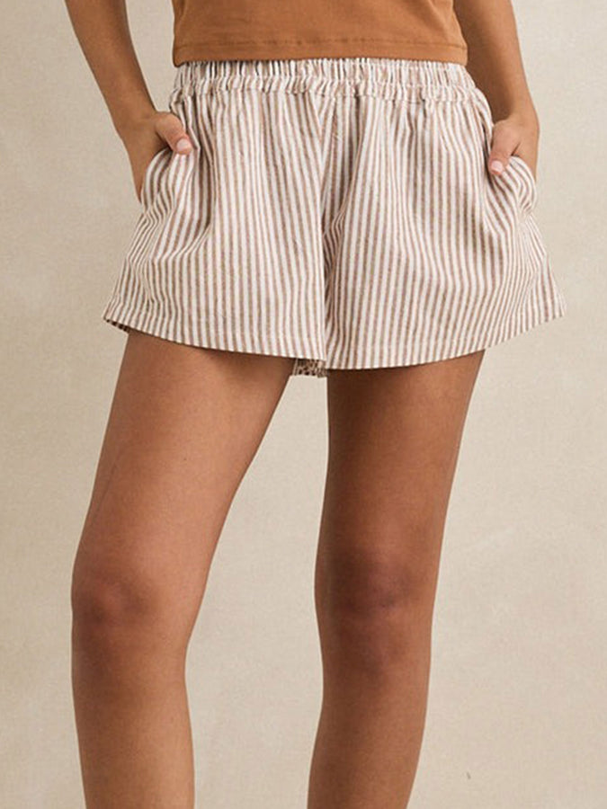 Rhythm Valley Stripe Shorts Spring 2026 | TAN
