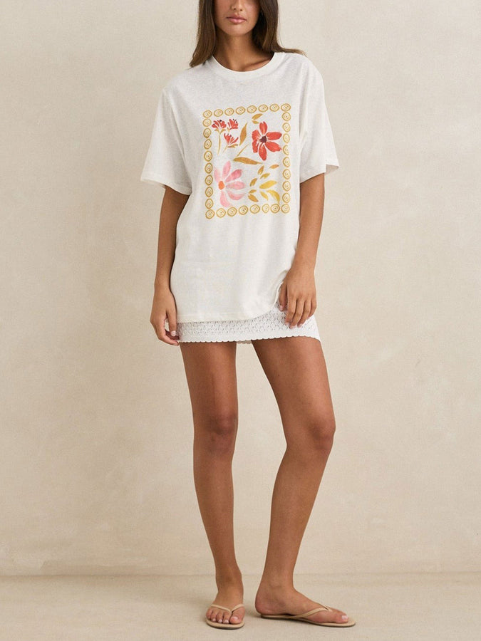 Rhythm Wildflower Oversized T-Shirt Spring 2026 | VINTAGE WHITE