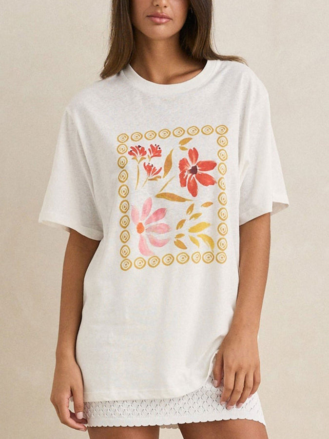 Rhythm Wildflower Oversized T-Shirt Spring 2026 | VINTAGE WHITE