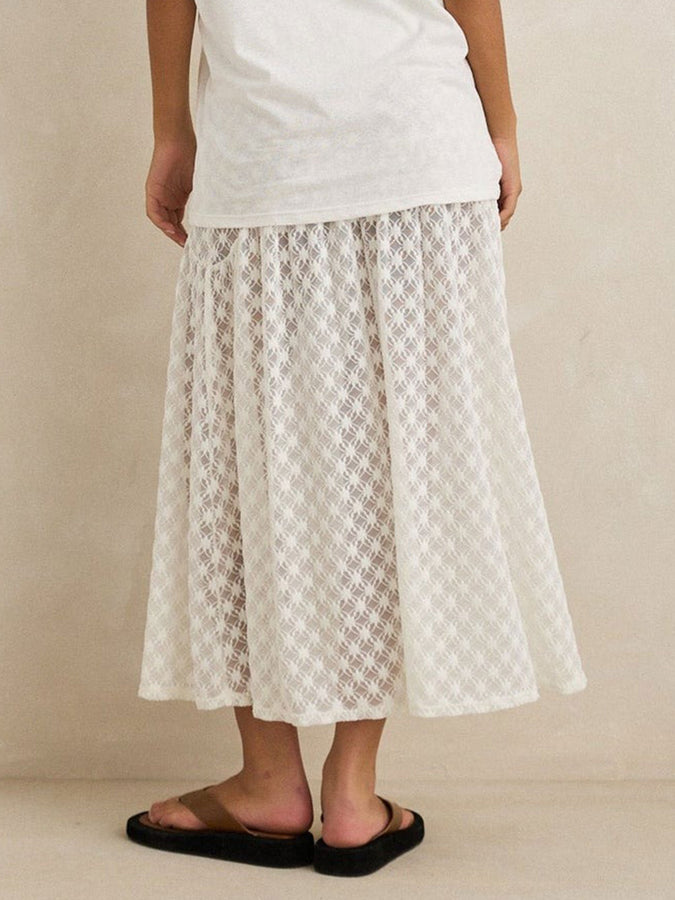 Rhythm Gigi Lace Skirt Printemps 2026 | WHITE