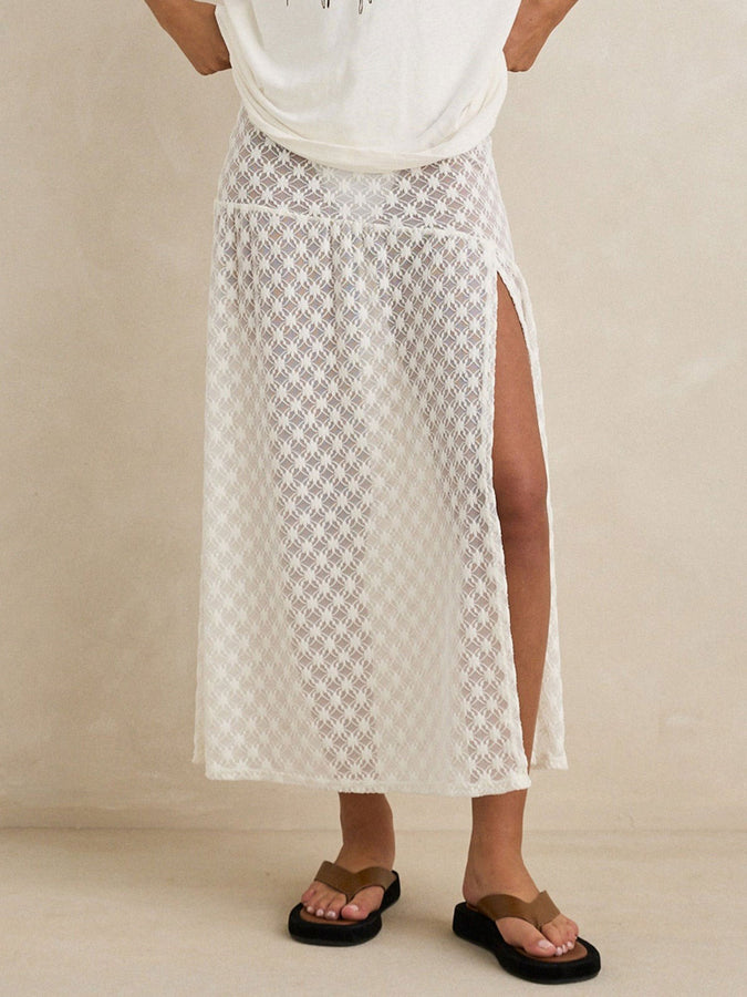 Rhythm Gigi Lace Skirt Printemps 2026 | WHITE