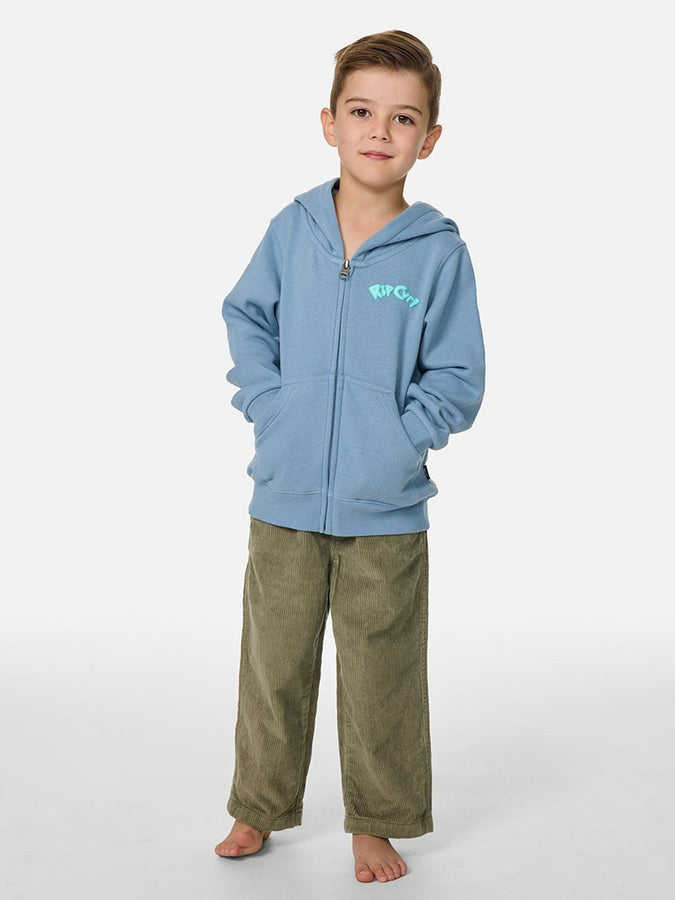 Rip Curl Ride The Wave Zip Hoodie (Boys 2-7) Spring 2026 |FADED DENIM (4737)