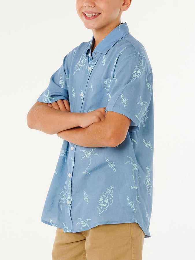 Rip Curl Eternal Shred S/S Buttondown Shirt Spring 2026 | FADED DENIM (4737)