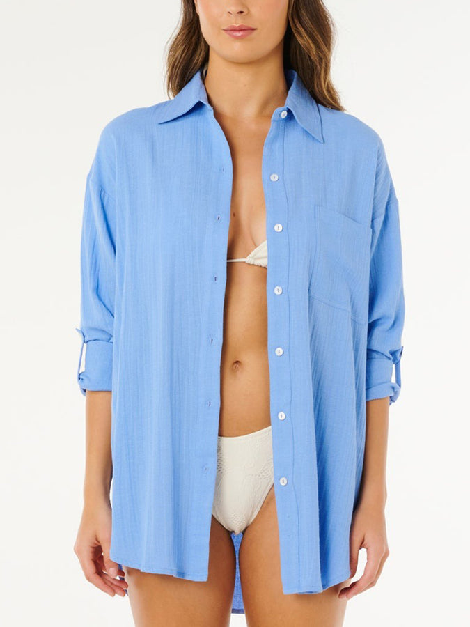 Rip Curl Premium Surf Holiday Long Sleeve Buttondown Shirt Spring 2026 | CORNFLOWER BLUE (2404)