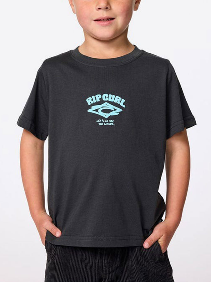 Rip Curl Wave Dayz Logo T-Shirt Fall 2025 | WASHED BLACK (8264)