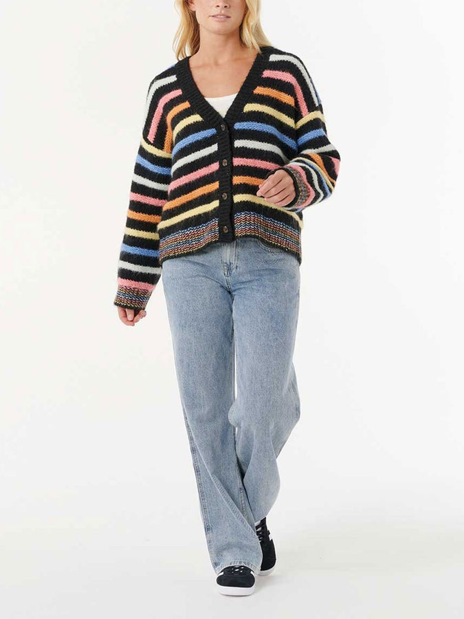 Rip Curl Pacific Rider Stripe Cardigan Fall 2025 | BLACK (0090)