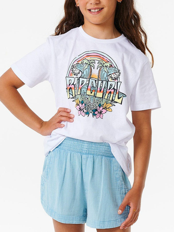 Rip Curl Block Party T-Shirt Spring 2024 | WHITE (1000)
