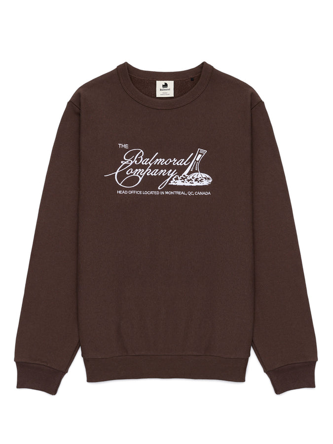 Balmoral Stadium Crewneck Sweatshirt Spring 2026 | CHOCOLATE