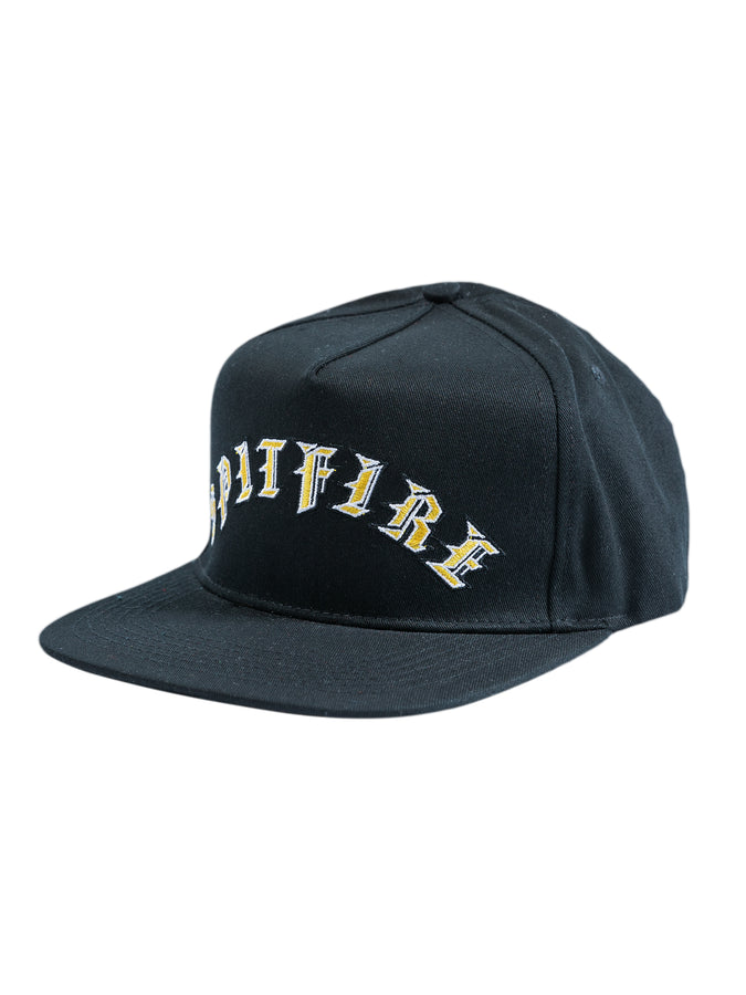 Spitfire Old E Arch Snapback Hat | BLACK/GOLD