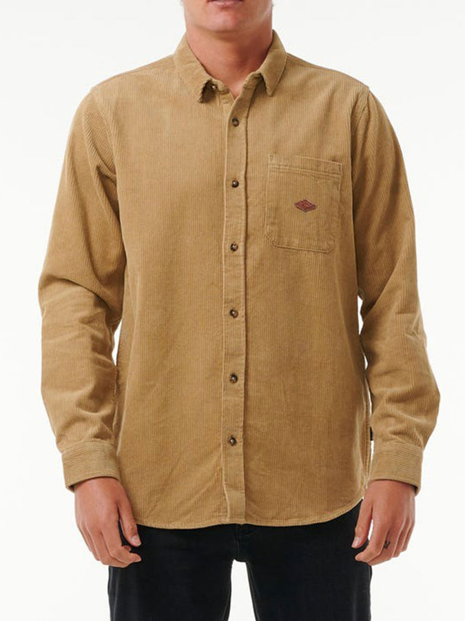 Rip Curl Classic Surf Cord Long Sleeve Buttondown Shirt Spring 2025 | DARK KHAKI (9660)
