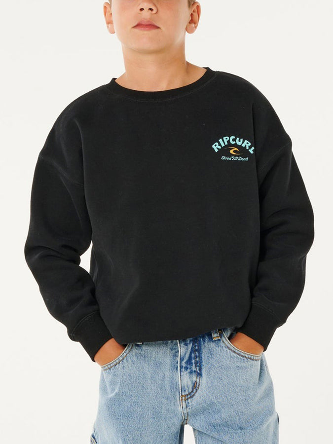 Rip Curl Shred Till Dead Crewneck Sweatshirt Spring 2026 | BLACK (0090)