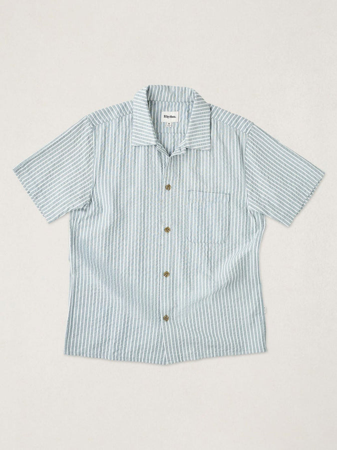 Rhythm Seersucker Stripe S/S Buttondown Shirt Summer 2026 | PINE