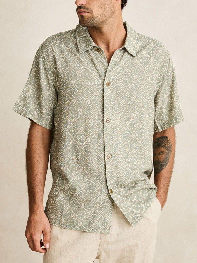 Rhythm Java Short Sleeve Buttondown Shirt Summer 2026 | OLIVE