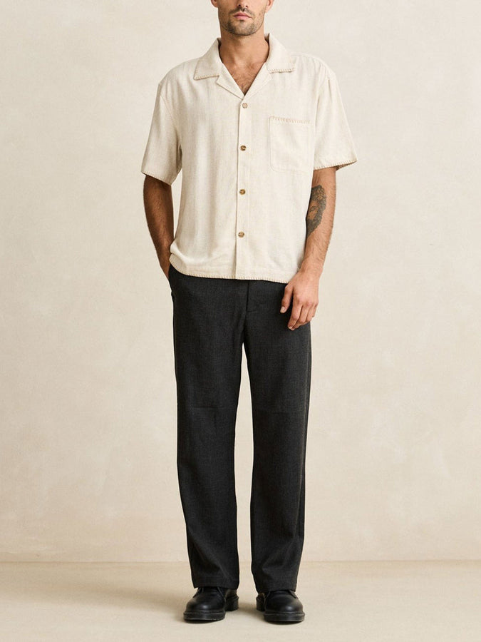 Rhythm Relaxed Whip Stitch S/S Buttondown Shirt Summer 2026 | NATURAL