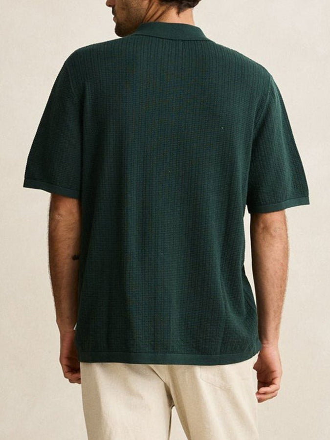 Rhythm Textured Knit S/S Buttondown Shirt Summer 2026 | FOREST