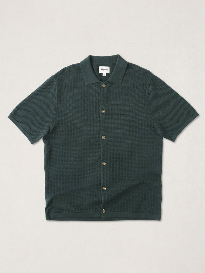 Rhythm Textured Knit S/S Buttondown Shirt Summer 2026 | FOREST