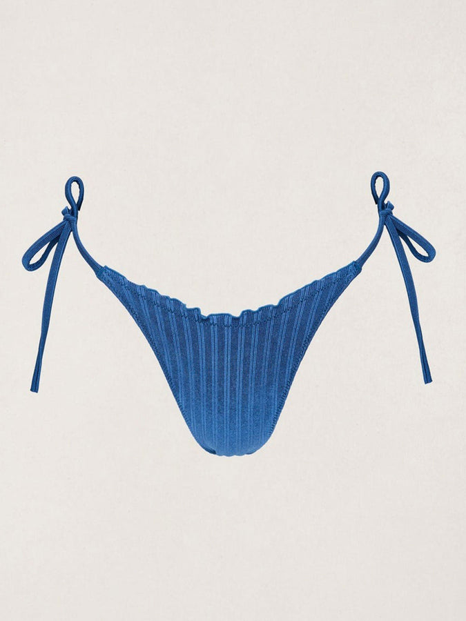 Rhythm Pacific Rib Tie Side High Cut Bikini Bottom Summer 26 | DARK BLUE