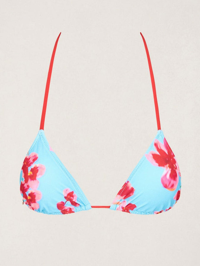 Rhythm Samba Floral Contrast Slide Tri Bikini Top Summer 2026 | BLUE