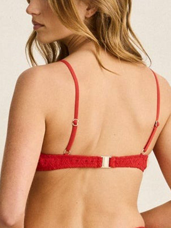 Rhythm Gigi Ring Front Trilette Bikini Top Summer 2026 | RED