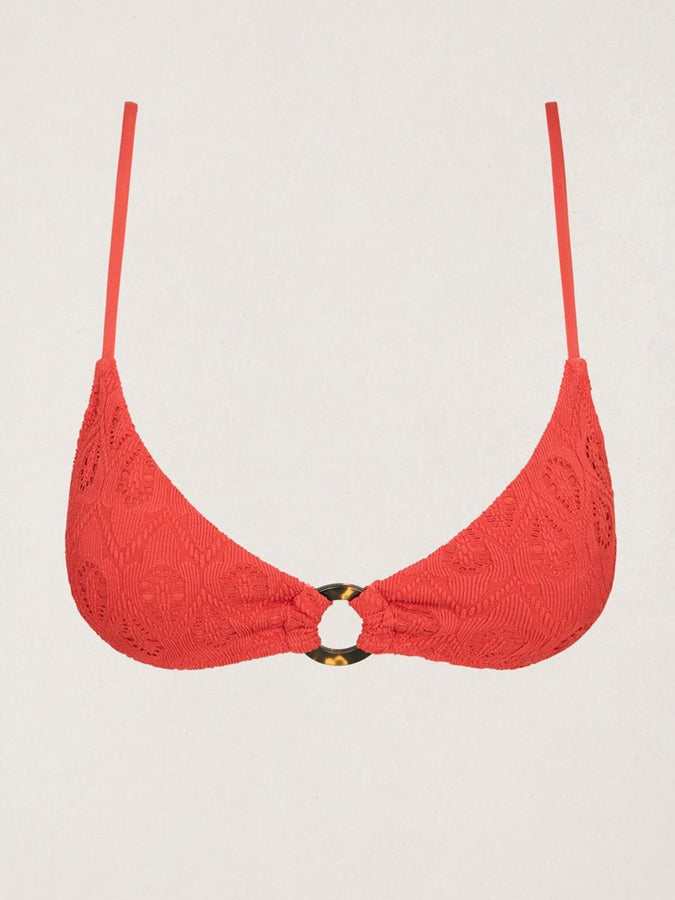 Rhythm Gigi Ring Front Trilette Bikini Top Summer 2026 | RED