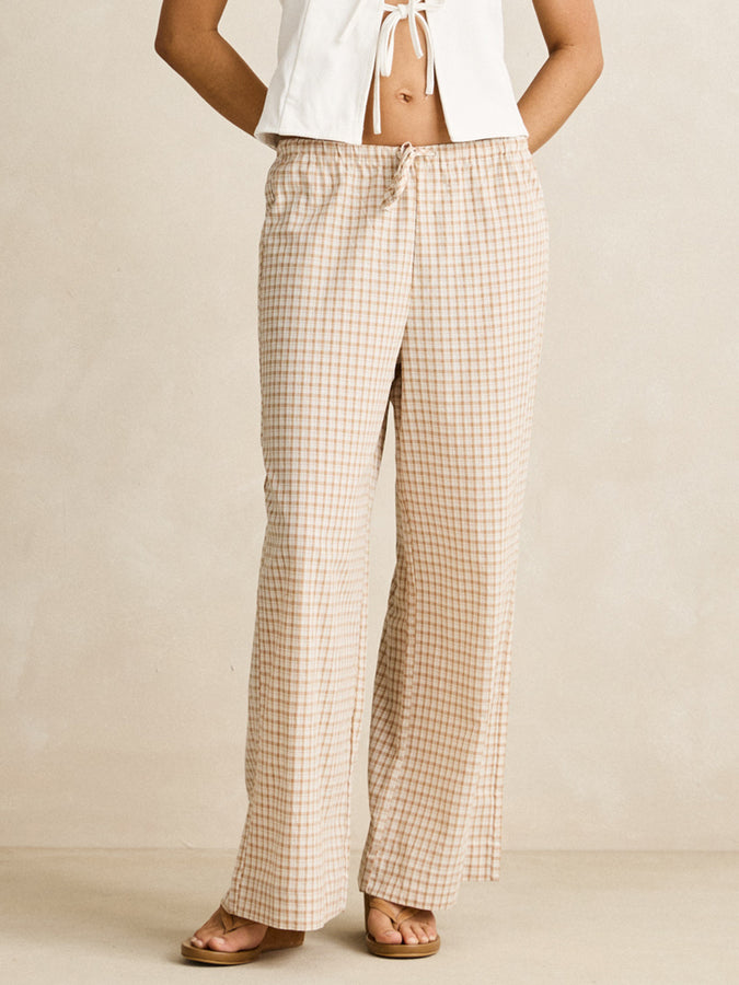 Rhythm London Check Beach Pants Summer 2026 | NATURAL