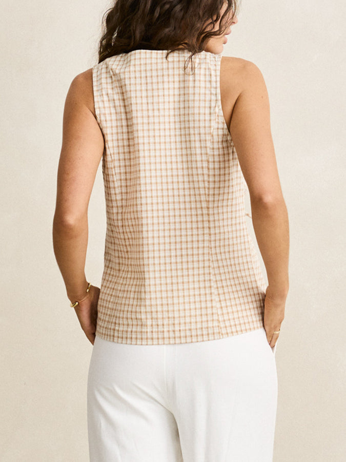 Rhythm London Check Vest Summer 2026 | NATURAL