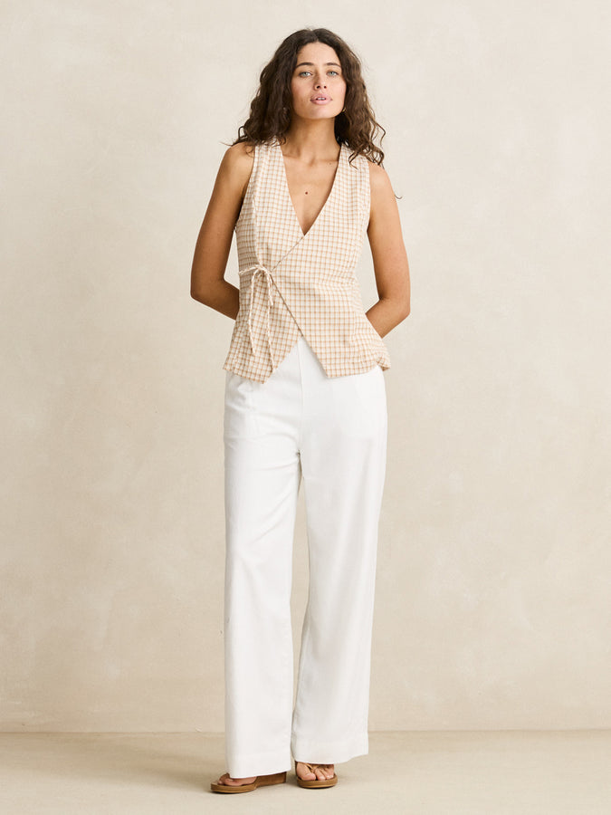 Rhythm London Check Vest Summer 2026 | NATURAL