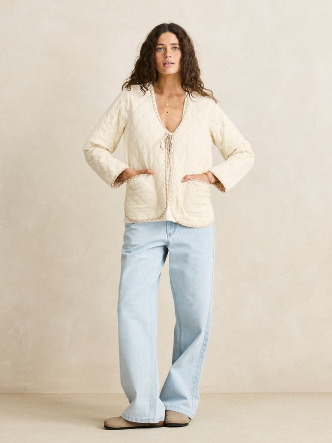 Rhythm London Reversible Quilted Jacket Summer 2026 | VINTAGE WHITE