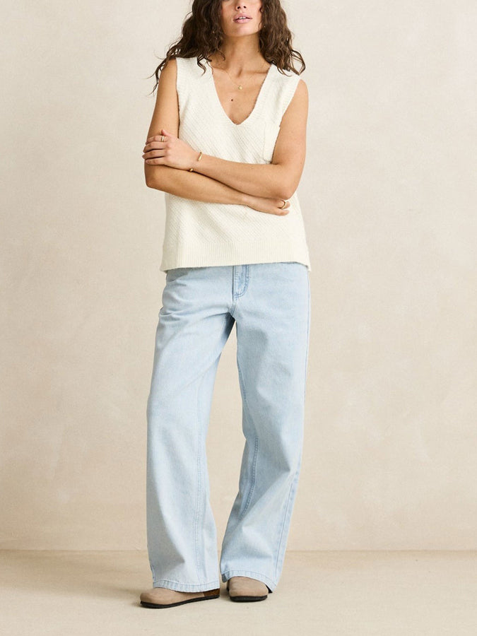 Rhythm Archer Knit Sweater Summer 2026 | VINTAGE WHITE