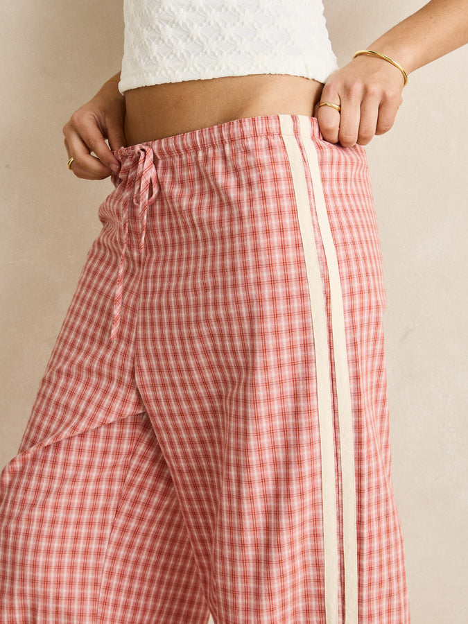 Rhythm Kirra Check Pants Summer 2026 | PINK