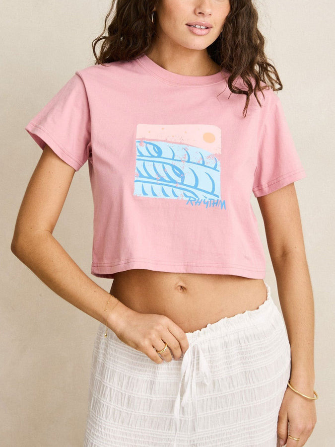 Rhythm Ocean Crop T-Shirt Summer 2026 | DUSTY PINK
