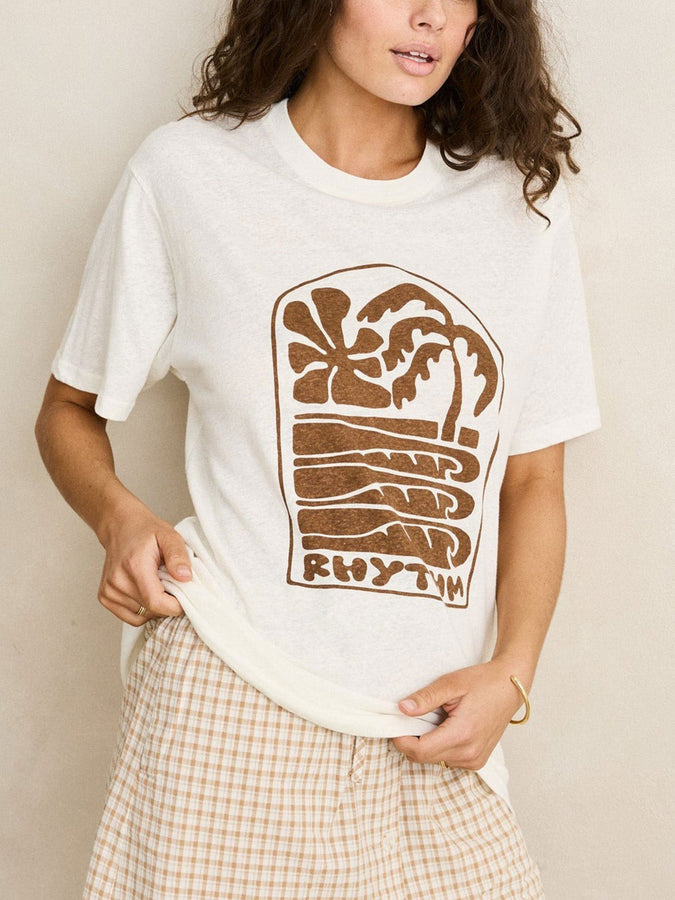 Rhythm Palm And Sun Oversized T-Shirt Summer 2026 | VINTAGE WHITE