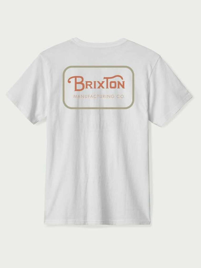 Brixton Grade Short Sleeve T-Shirt Summer 2024 | WHITE / RED CLAY / SAND