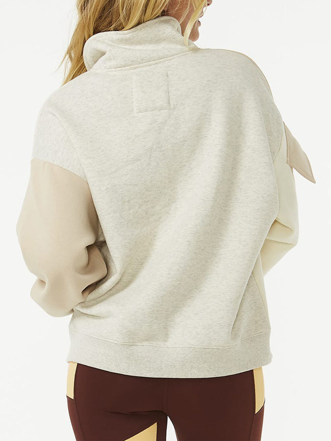Rip Curl RSS Oversized Spliced Zip Sweatshirt Spring 2024 | NATURAL (0031)
