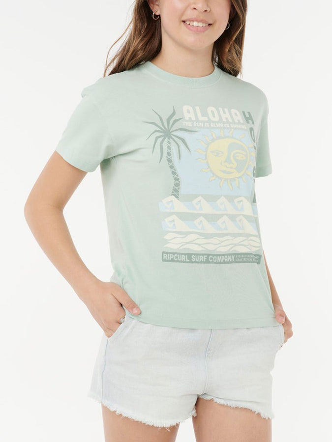 Rip Curl Aloha Hotel Relaxed T-Shirt Fall 2025 | LIGHT MOSS (2383)