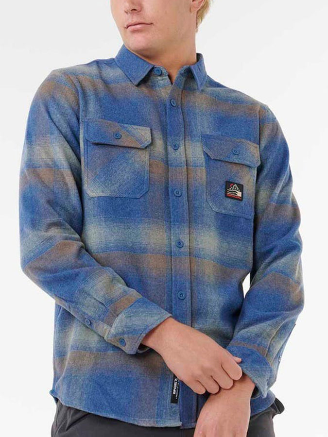Rip Curl Search Wool Flannel Long Sleeve Buttondown Shirt Fall 2025 | LIGHT NAVY (2359)