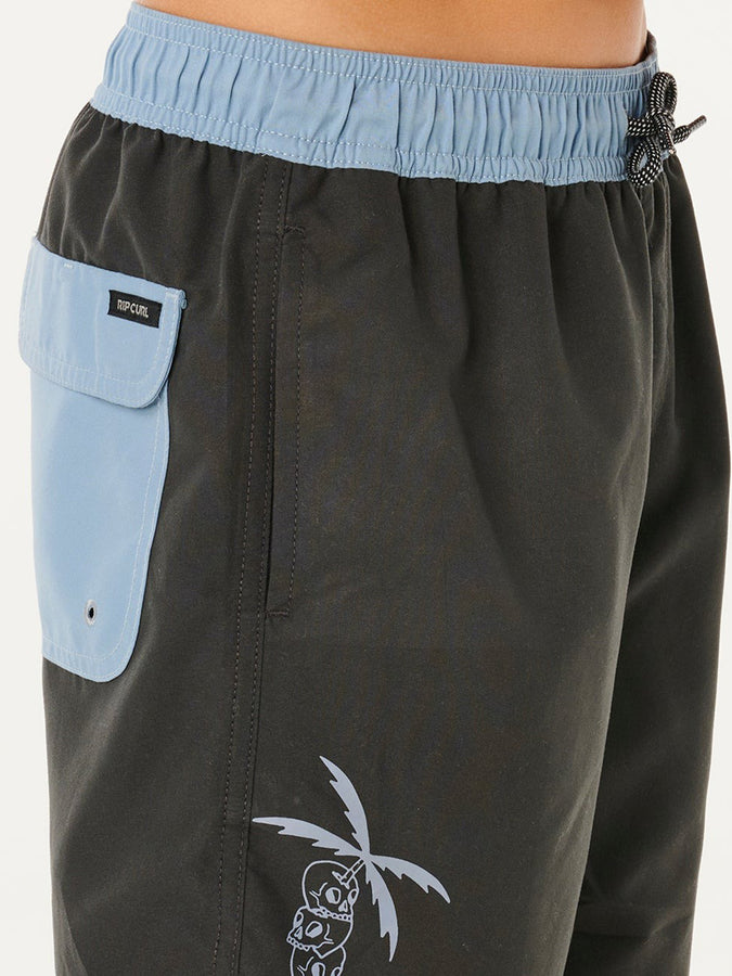Rip Curl Eternal Shred Block Volley Boardshort (Youth 7-14) Spring 2026 | WASHED BLACK (8264)