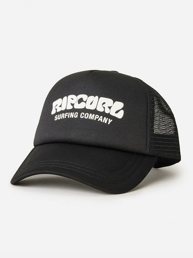 Rip Curl Surf Puff Trucker Snapback Hat Spring 2025 | BLACK/WHITE (0431)