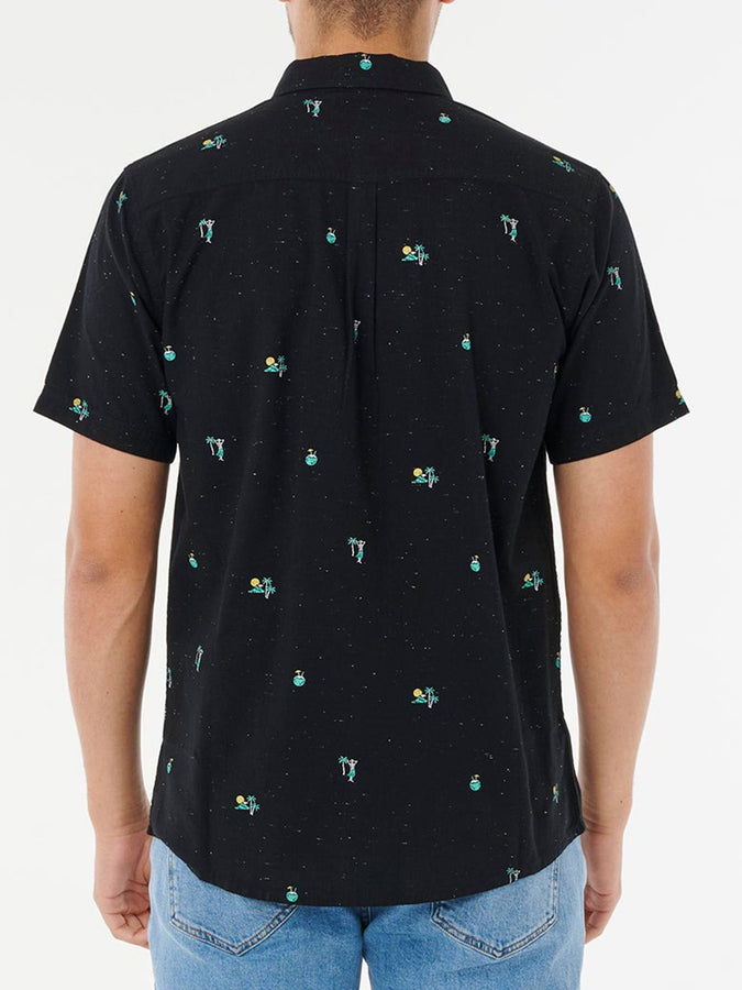 Rip Curl Skelly Breach Short Sleeve Buttondown Shirt Spring 2026 | BLACK (0090)