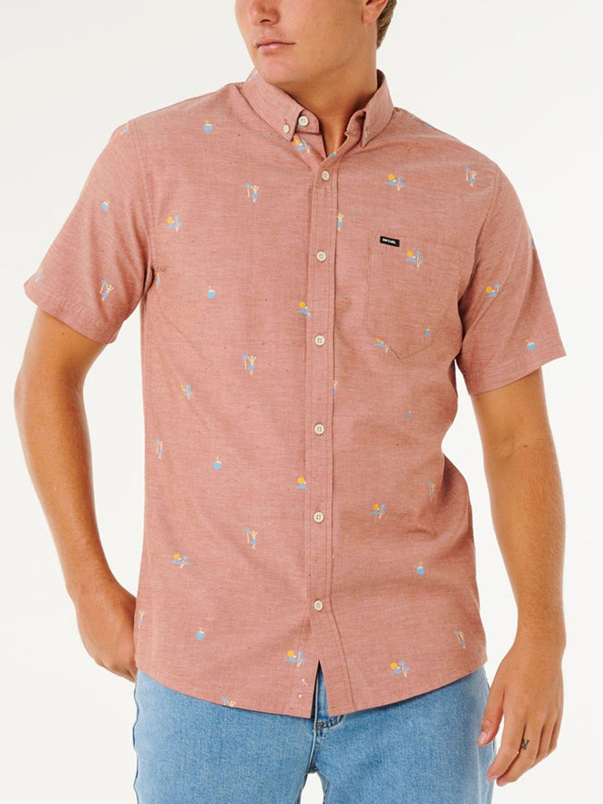 Rip Curl Skelly Breach Short Sleeve Buttondown Shirt Spring 2026 | BAKED CLAY (8643)
