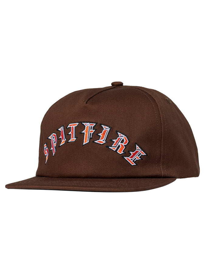Spitfire Old E Arch Snapback Hat | BROWN
