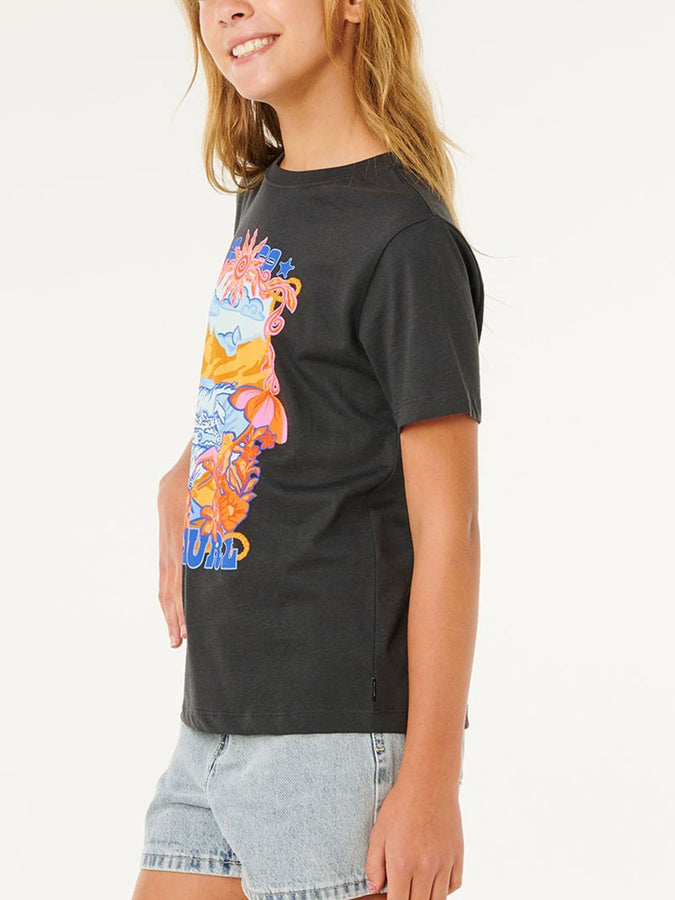 Rip Curl Sunshine Squad Band T-Shirt Spring 2026 | WASHED BLACK (8264)