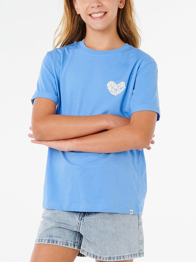 Rip Curl Network Heart T-Shirt Spring 2026 | CORNFLOWER BLUE (2404)