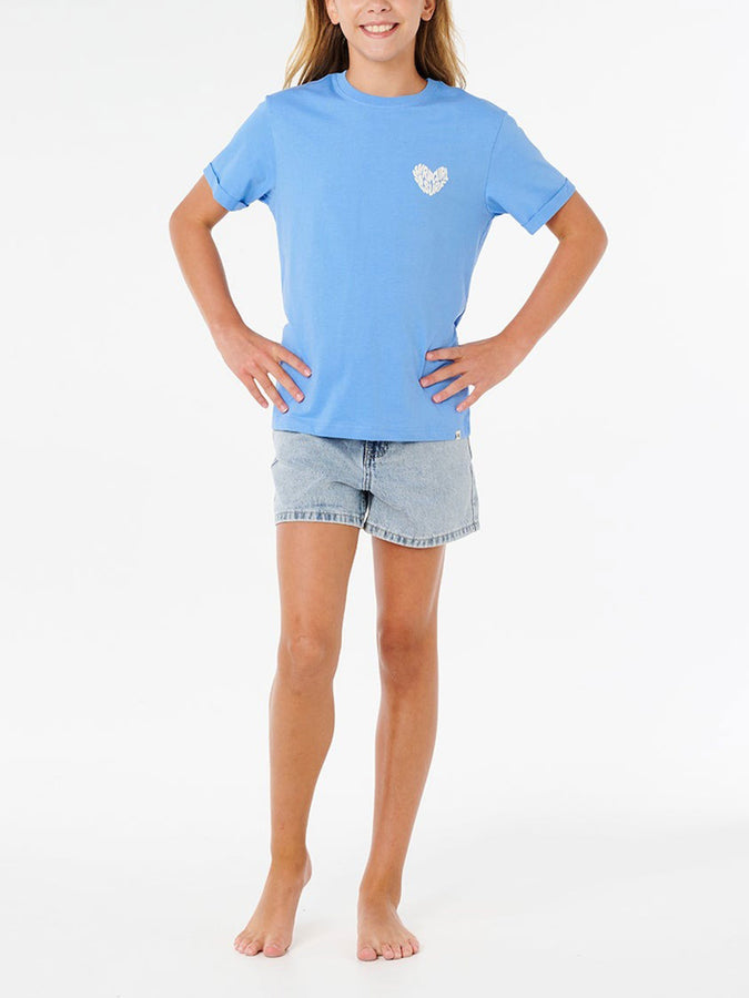 Rip Curl Network Heart T-Shirt Spring 2026 | CORNFLOWER BLUE (2404)