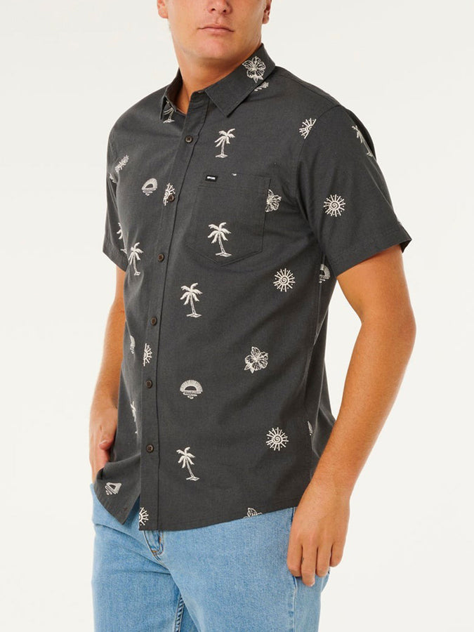 Rip Curl Sessions Short Sleeve Buttondown Shirt Spring 2026 | WASHED BLACK (8264)