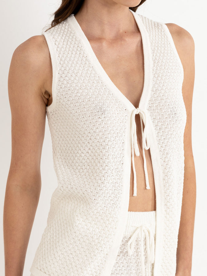 Rhythm Jossie Longline Vest Fall 2025 | WHITE