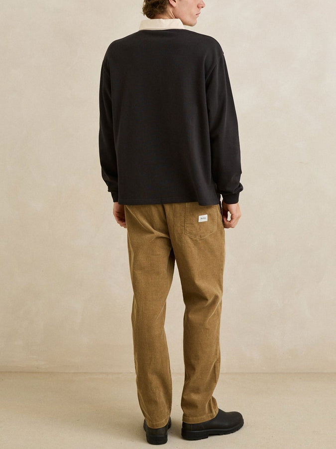 Rhythm Koa Vintage Rugby Long Sleeve Polo Fall 2026 | BLACK