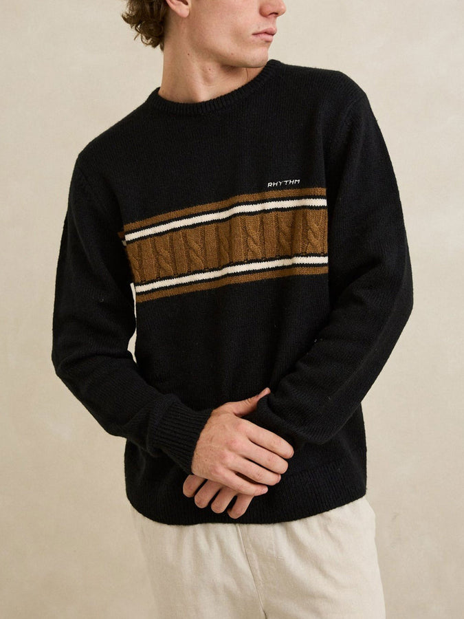 Rhythm Mohair Stripe Sweater Fall 2026 | BLACK