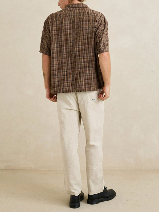 Rhythm Relaxed Brady Check S/S Buttondown Shirt Fall 2026 | COFFEE