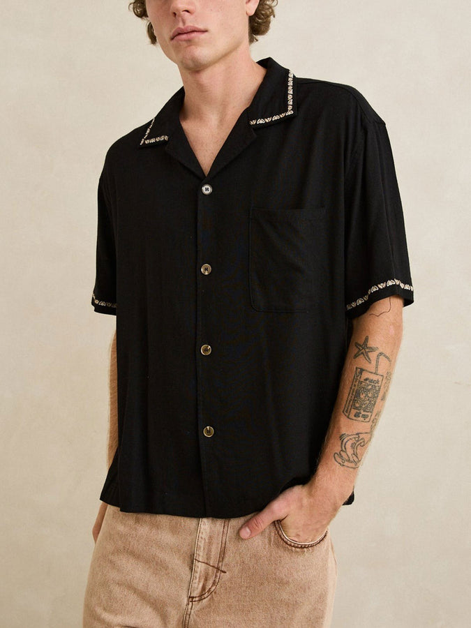 Rhythm Diego Short Sleeve Buttondown Shirt Fall 2026 | BLACK